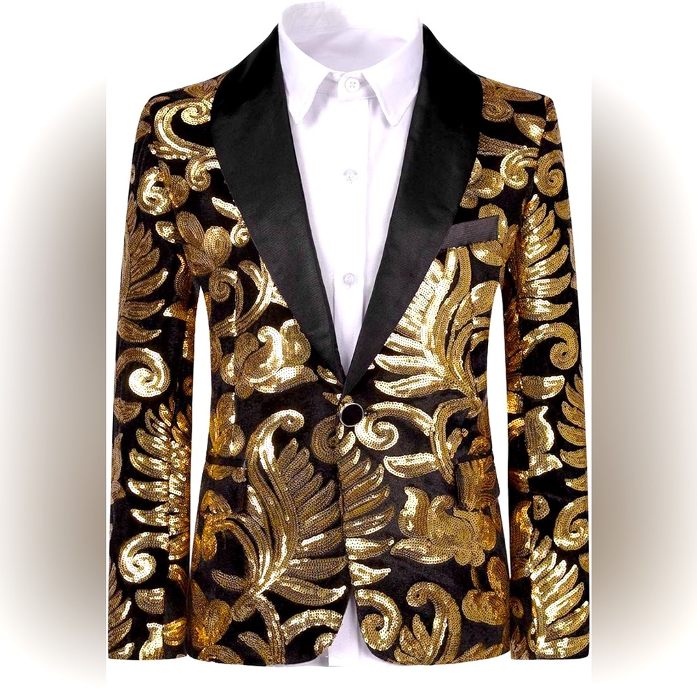 Boys Tuxedo Gold & Black ** PRE-OWNED**